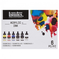 Liquitex essential zestaw tuszy akrylowych 6x30ml - sklep plastyczny -