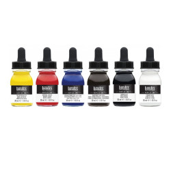 Liquitex essential set of 6 acrylic inks 30ml