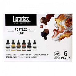 Liquitex iridescents zestaw tuszy akrylowych 6x30ml - sklep plastyczny