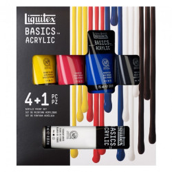 Liquitex zestaw farb akrylowych basic 4x75 ml + 1x118 ml - sklep plast