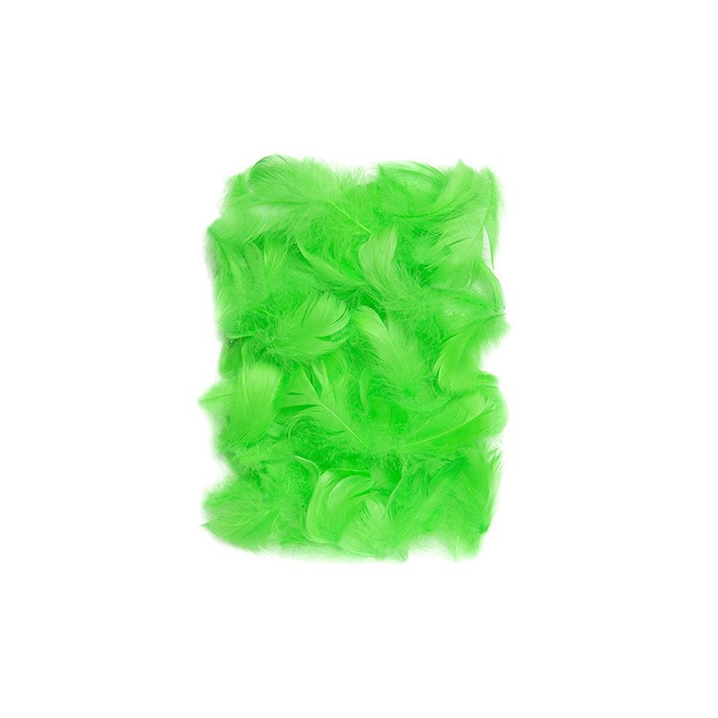 Piórka zielone 5-12cm 10g - sklep plastyczny - szał dla plastyków