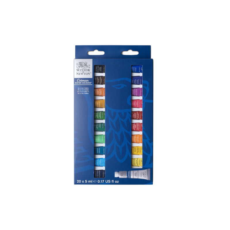 Winsor&Newton cotman zestaw akwareli 20x5 ml - sklep plastyczny - szał