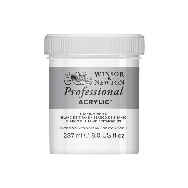 Winsor&Newton professional farba akrylowa 237 ml titanium white - skle