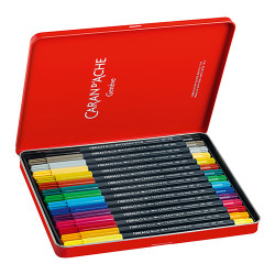 Caran d'Ache fibralo brush set of 15 felt-tip pens metal pack