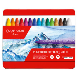 Caran d'Ache neocolor II pastele woskowe 15 sztuk metal opak - sklep p