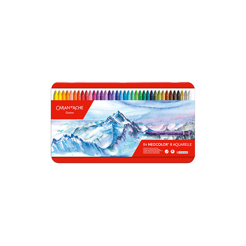Caran d'Ache neocolor II pastele woskowe 84 sztuk metal opak - sklep p