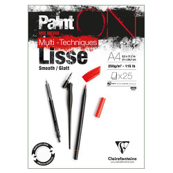 Clairefontaine block paint on lisse smooth 250g 25 sheets