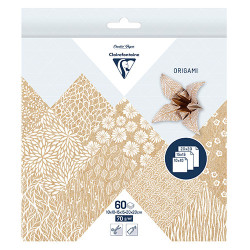 Clairefontaine origami kraft floral 10x10,15x15,20x20 70g 60 sheets