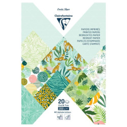 Clairefontaine papier dekoracyjny exotic freshness A4 20 arkuszy - skl