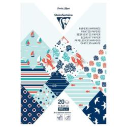 Clairefontaine papier dekoracyjny sailor A4 20 arkuszy - sklep plastyc