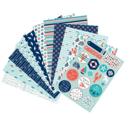 Clairefontaine papier dekoracyjny sailor A4 20 arkuszy - sklep plastyc