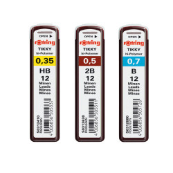 Rotring wkład grafitowy tikky hi-polymer 12 sztuk - sklep plastyczny -