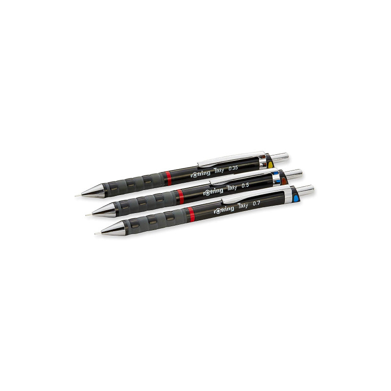 Rotring zestaw 3 szt ołówków aut tikky rd black 0,35 0,5 0,7 - sklep p