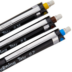 Rotring zestaw 3 szt ołówków aut tikky rd black 0,35 0,5 0,7 - sklep p
