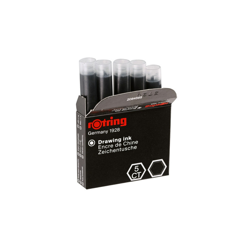 Rotring naboje do isografów czarne - sklep plastyczny - szał dla plast