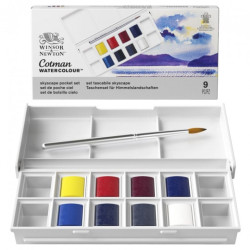 Winsor&Newton cotman skyscape zestaw 8 półkostek - sklep plastyczny -