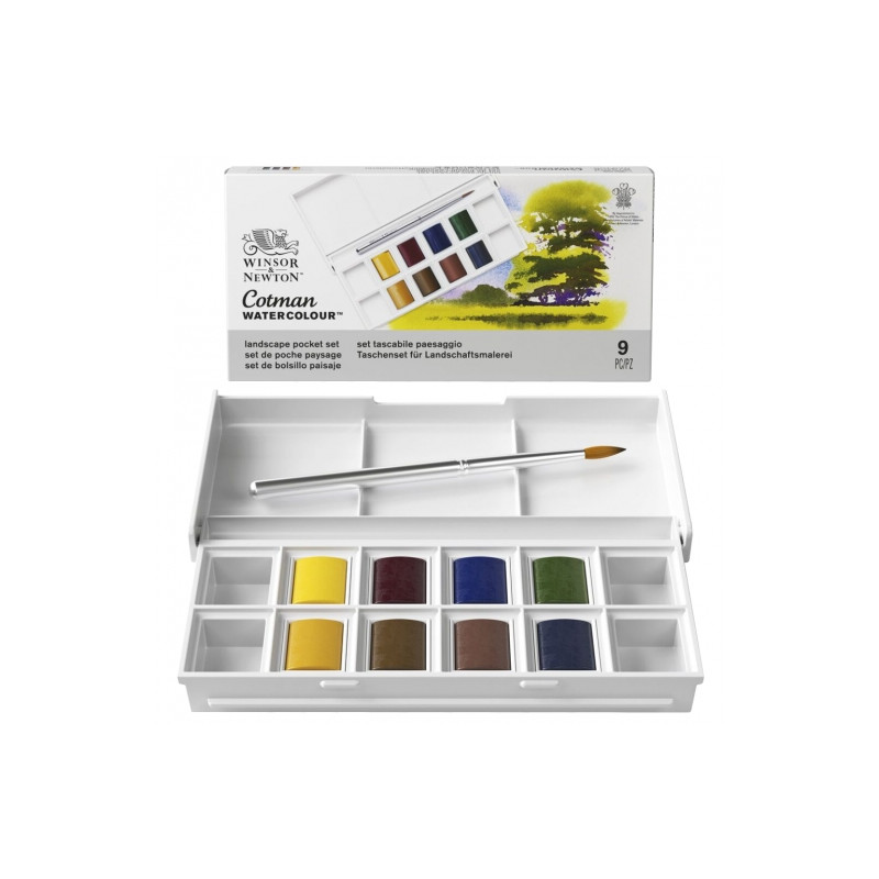 Winsor&Newton cotman set of 8 landscape half-cubes