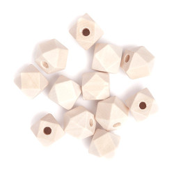 DP Craft Wooden Geometric Beads 12mm 12pcs