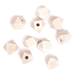 DP Craft drewniane koraliki geometryczne 15mm 10 sztuk - sklep plastyc