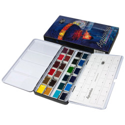Szmal aquarius set of 24 watercolors in a cube Andrzej Gosik's palette