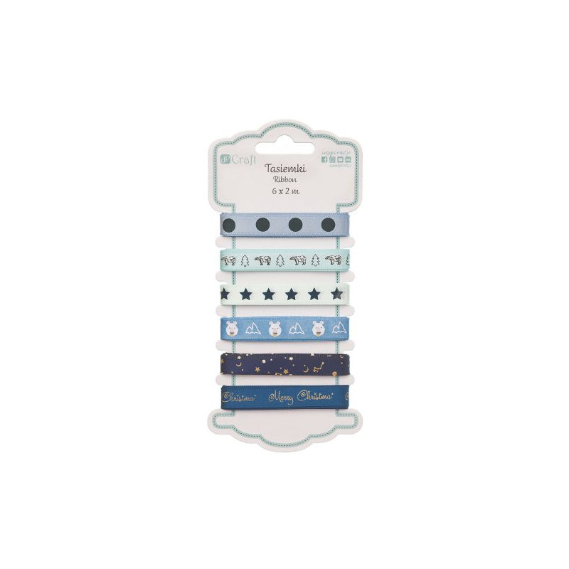 DP Craft winter bear set of ribbons 6 x 2m