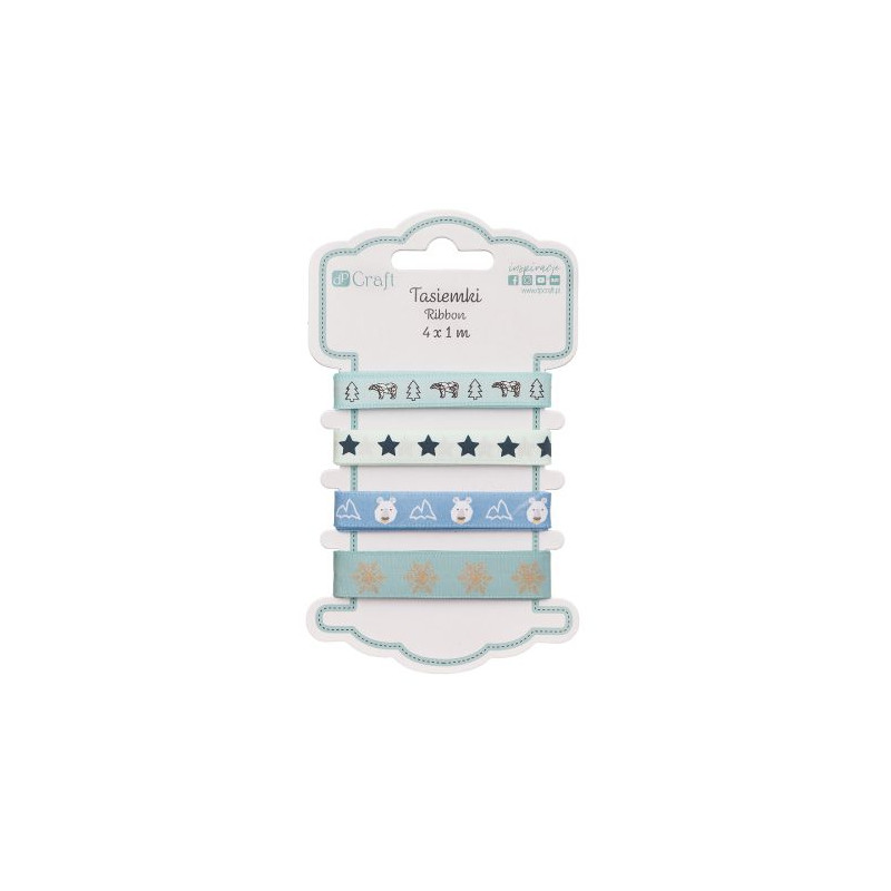 DP Craft winter bear set of ribbons 4 x 1m