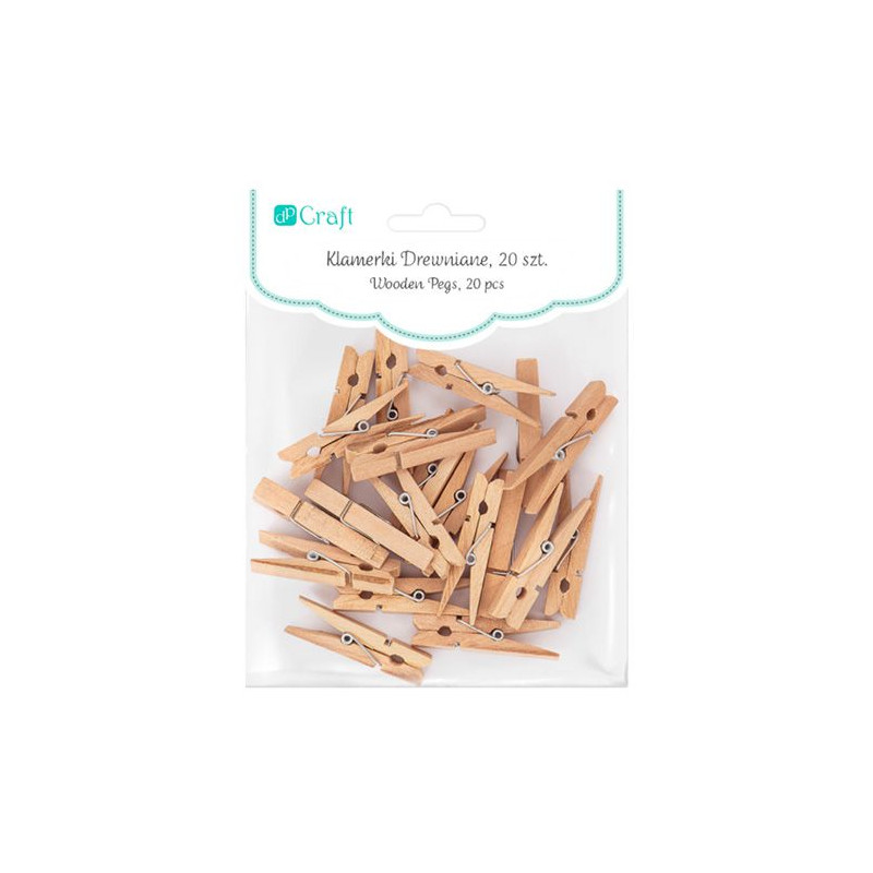 DP Craft natural wooden clothespins 4.8cm 20 pieces
