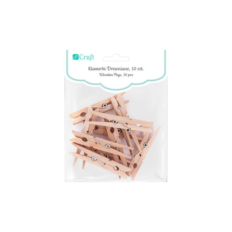 DP Craft natural wooden clothespins 7.2cm 10 pieces