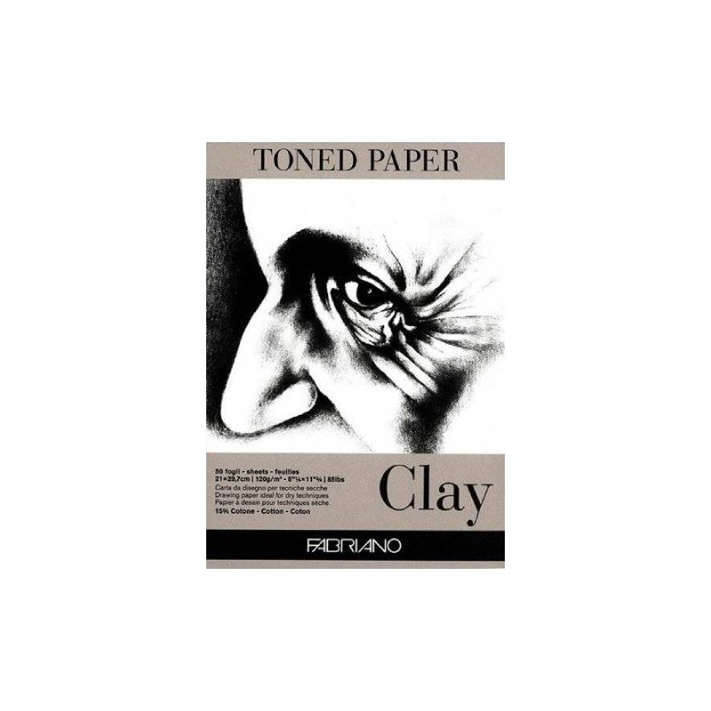 Fabriano block toned paper clay 120g 50 sheets
