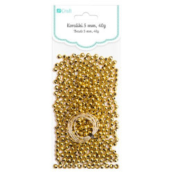 DP Craft koraliki złote 5mm 40g