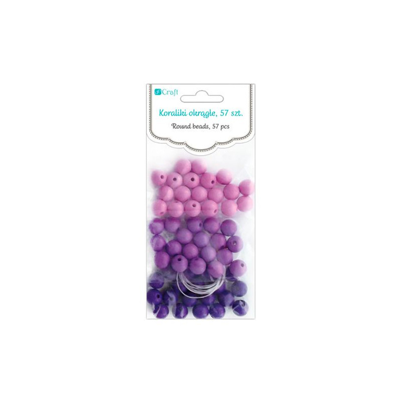 DP Craft koraliki okrągłe berry 57 sztuk