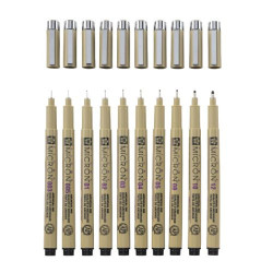 Sakura pigma micron zestaw 10 cienkopisów - sklep plastyczny - szał dl