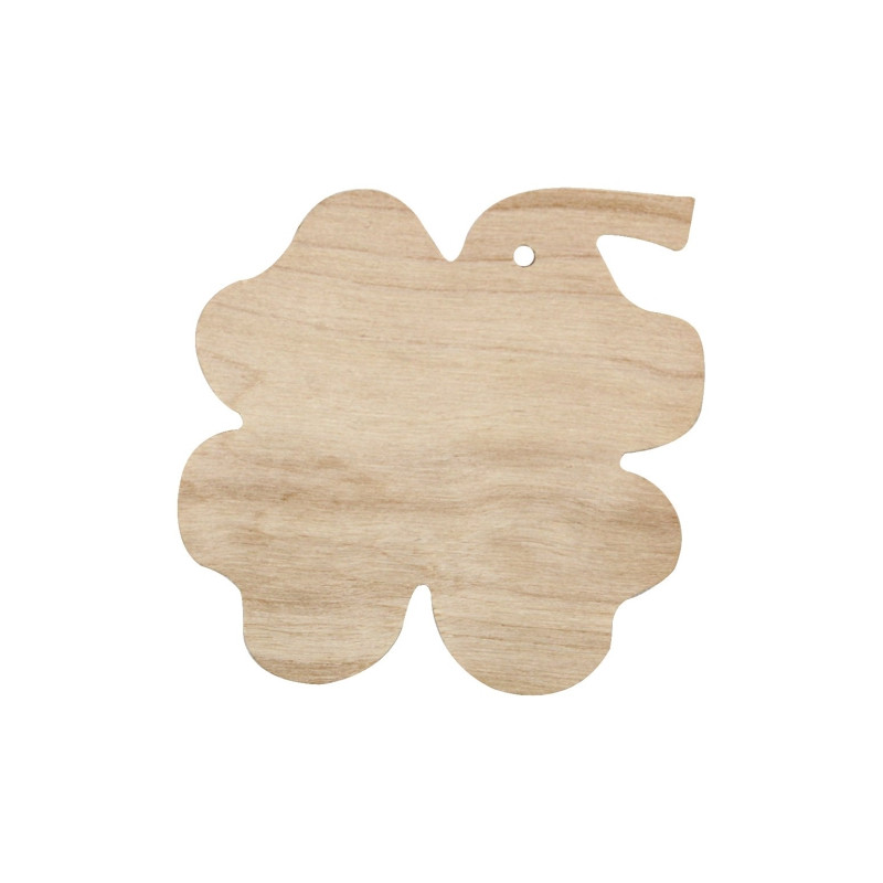 Wooden clover pendant