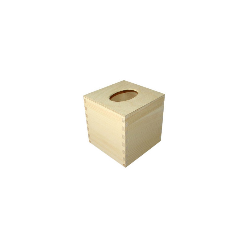 Wooden square napkin box