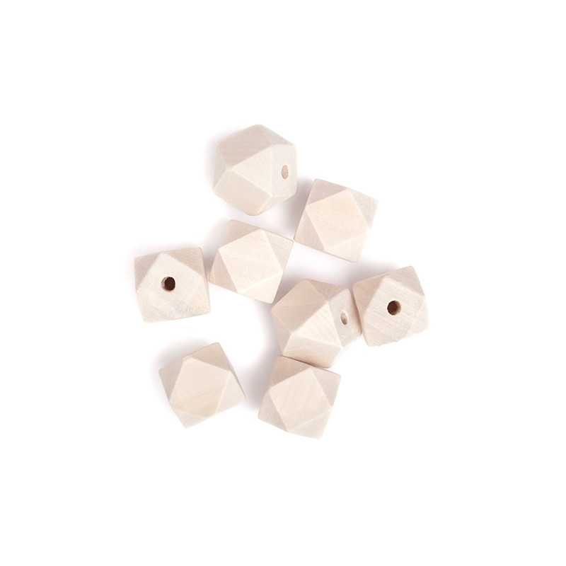 DP Craft wooden geometric beads 20mm 8 pieces - art store