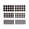 DP Craft Velcro fasteners round black mix 69 pieces