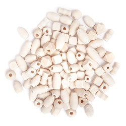 DP Craft drewniane koraliki mix 50 gram - sklep plastyczny - szał dla