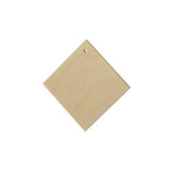 Wooden jewelry element square 3x3