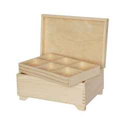 Wooden trunk 30x20 cm, 1 insert