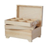 Drewniany kufer 30x20 cm 2 wkładki - sklep plastyczny - szał dla plast