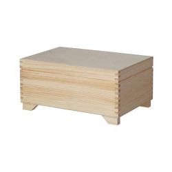 Drewniany kufer 30x20 cm 2 wkładki - sklep plastyczny - szał dla plast