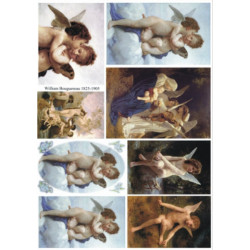 Decoupage paper, angels