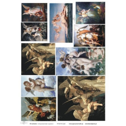 Papier do decoupage, aniołki A3 - sklep plastyczny - szał dla plastykó