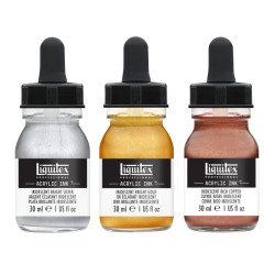 Liquitex set of 3 acrylic inks 30ml iridescents