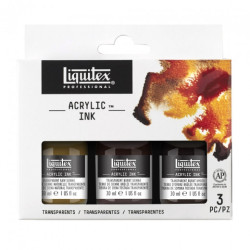 Liquitex set of 3 acrylic inks 30ml transparents