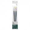 Winsor&Newton winton zestaw 3 pędzli długa rączka wachlarz okrągły i k