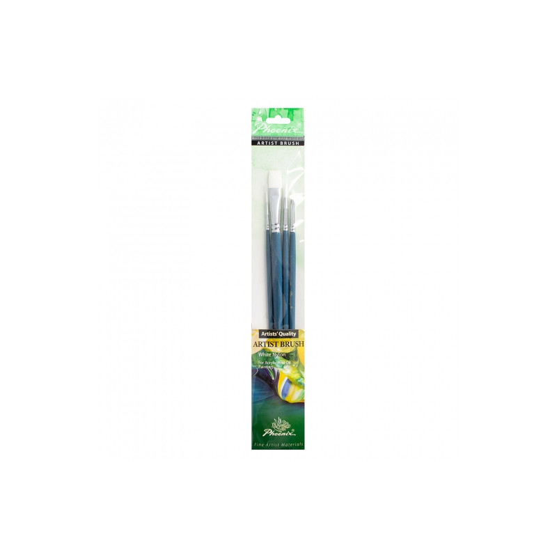 Phoenix set of 4 different synthetic long handle brushes