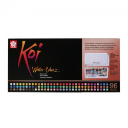 Sakura koi set of 96 watercolors in a cube
