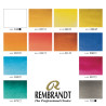 Talens rembrandt set of 12 watercolors in a half-tuck portrait, metal