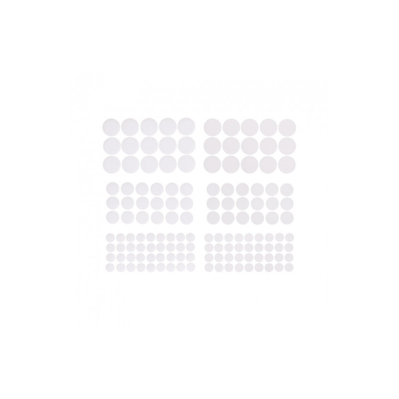 DP Craft Velcro fasteners round white mix 69 pieces